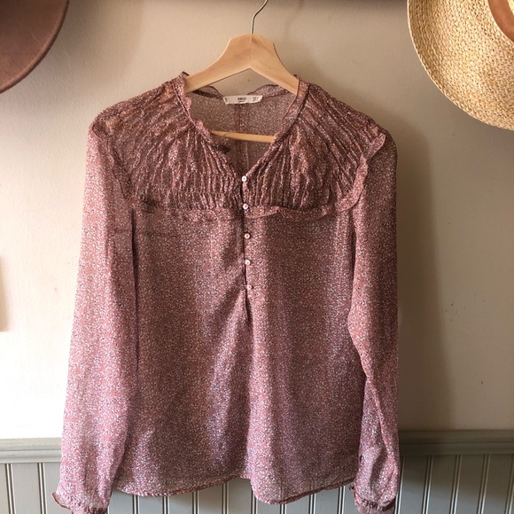Floral Mauve Blouse - Picture 2 of 4